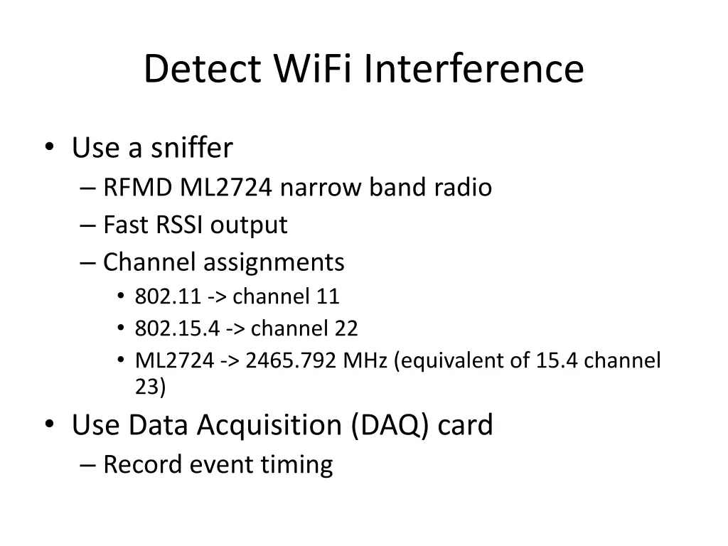 detect wifi interference