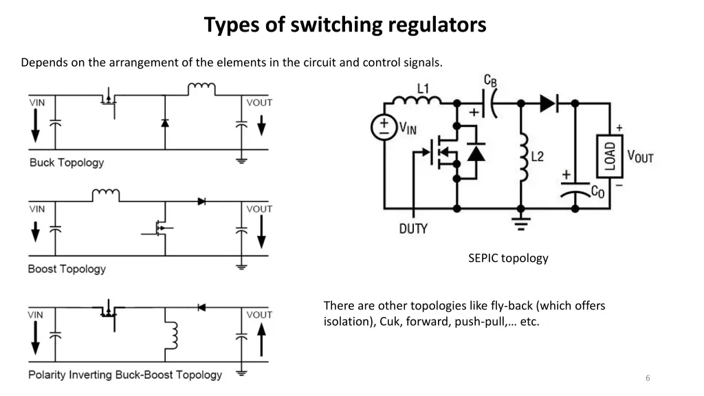 types of switching regulators