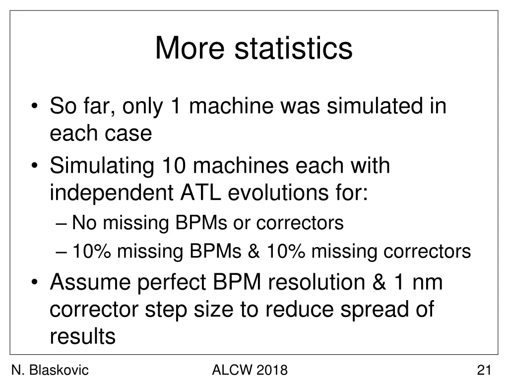 more statistics