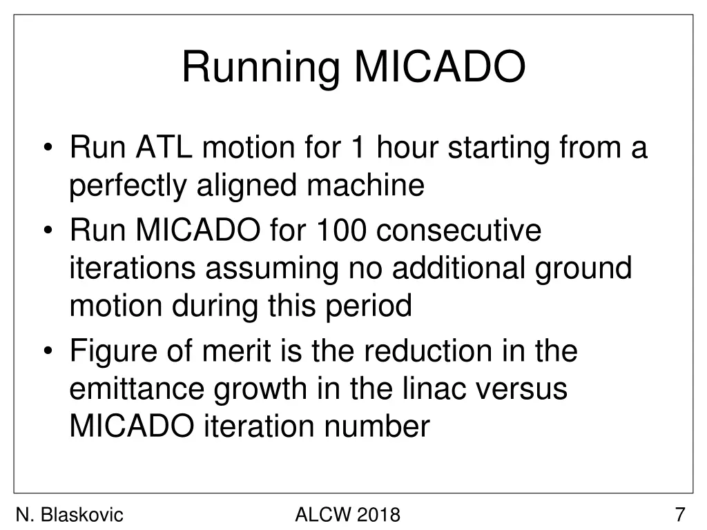 running micado