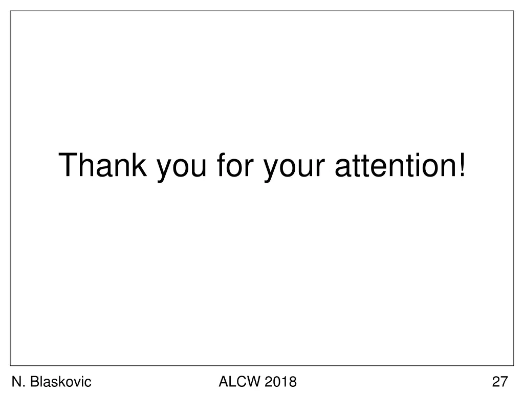 thank you for your attention