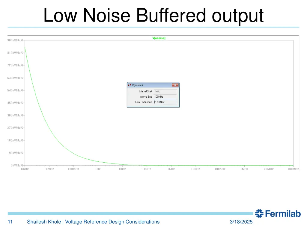 low noise buffered output 1