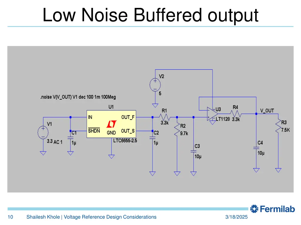 low noise buffered output