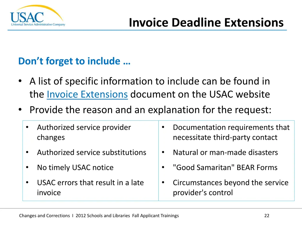 invoice deadline extensions 2