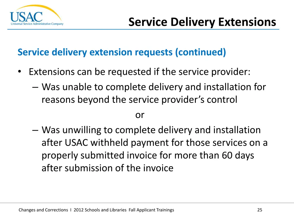 service delivery extensions 2