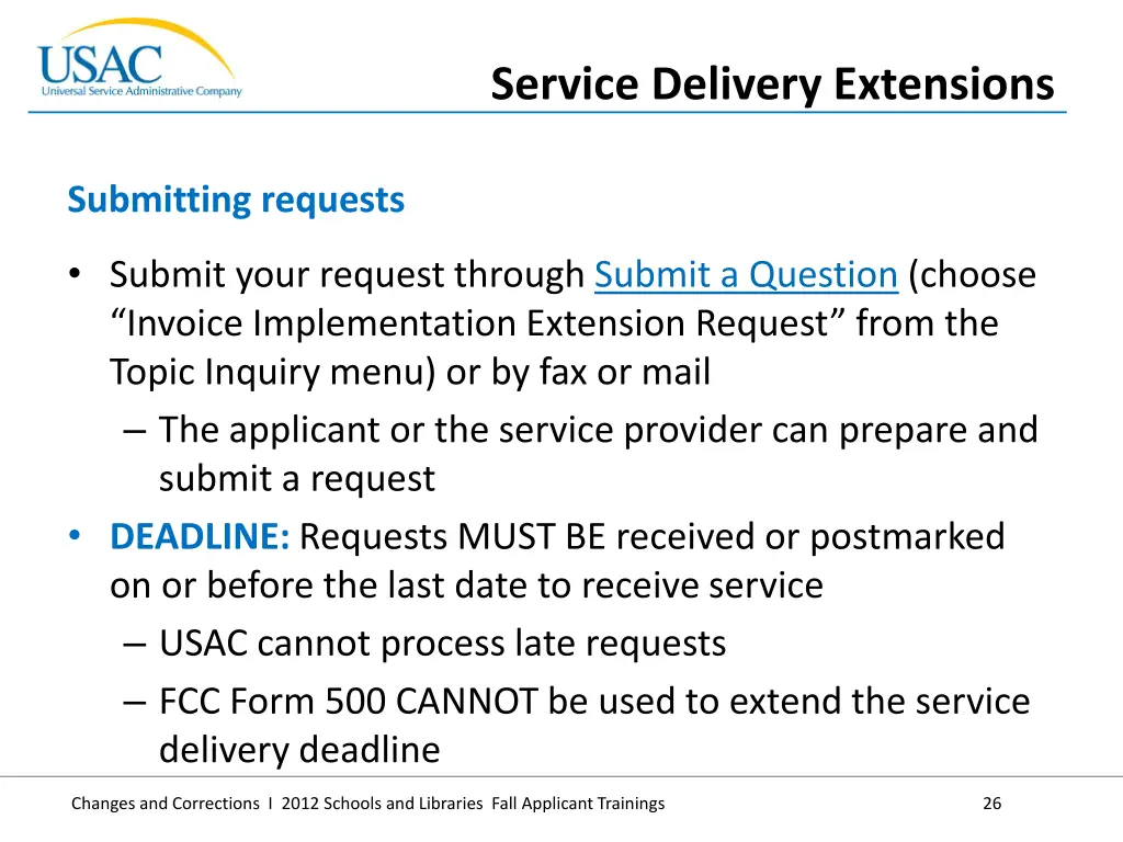 service delivery extensions 3