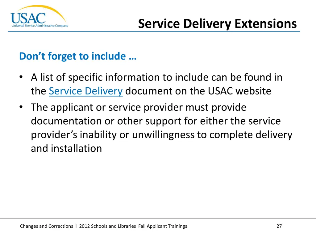 service delivery extensions 4