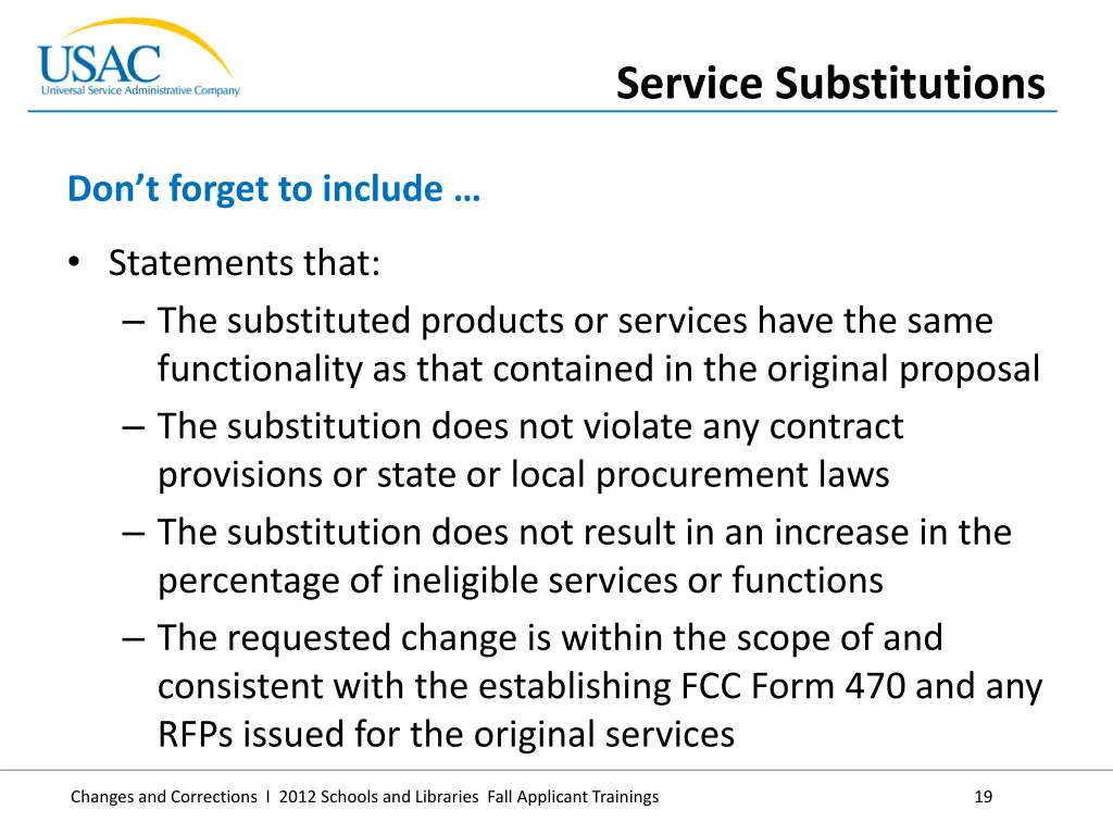 service substitutions 3