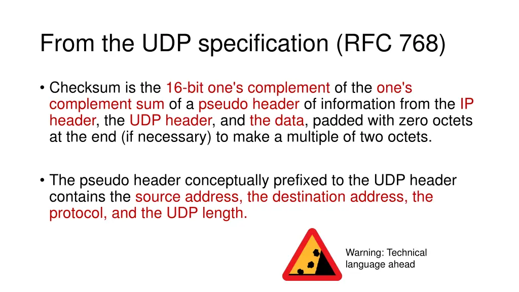 from the udp specification rfc 768