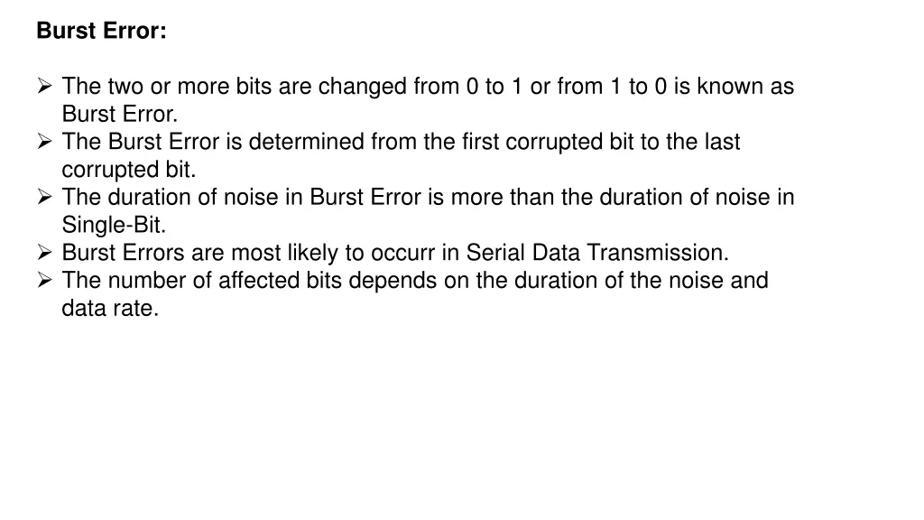 burst error