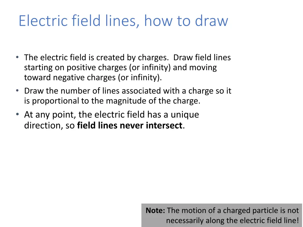 electric field lines how to draw