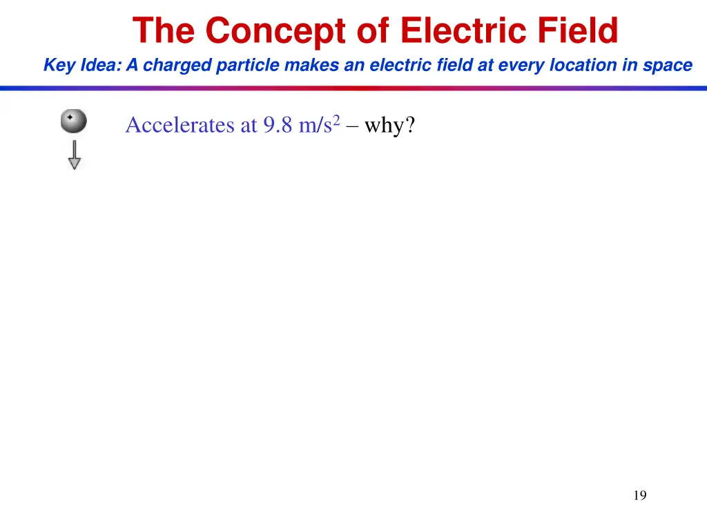 the concept of electric field key idea a charged