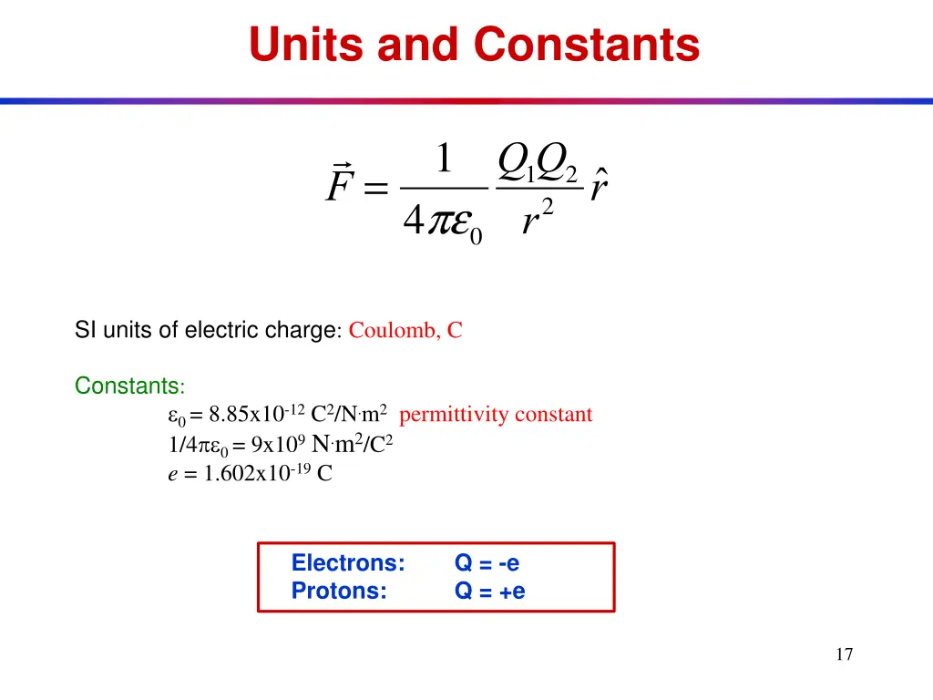 units and constants