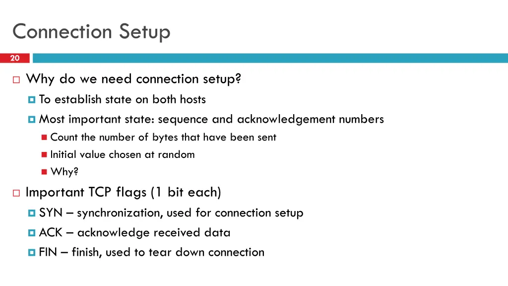 connection setup