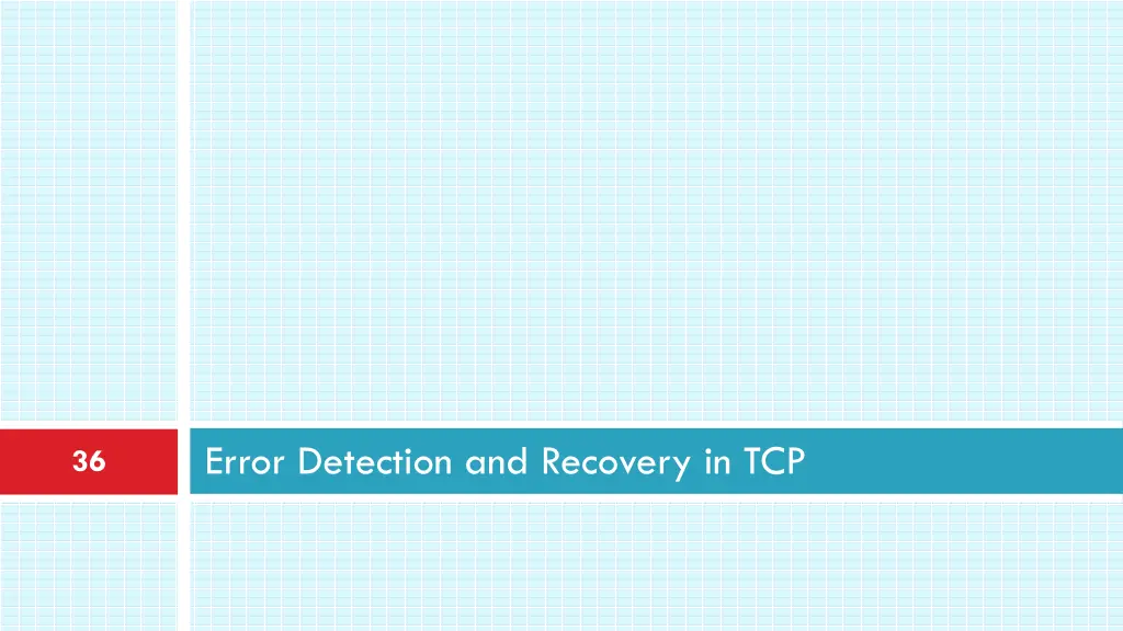 error detection and recovery in tcp