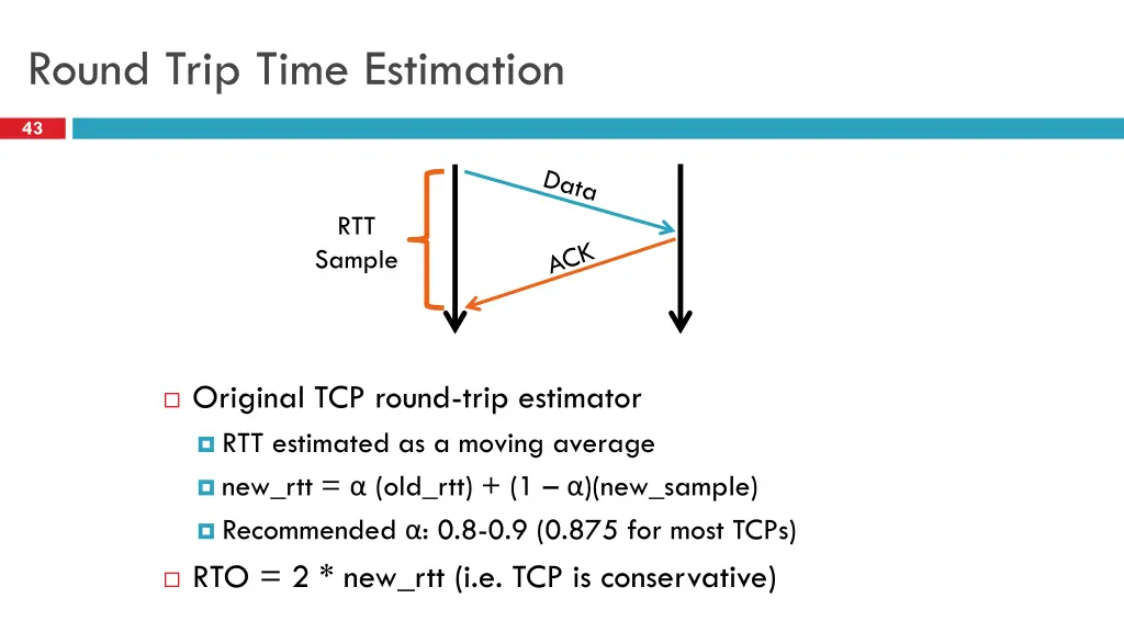 round trip time estimation
