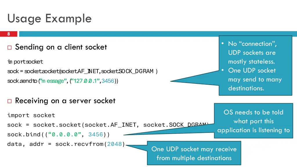 usage example