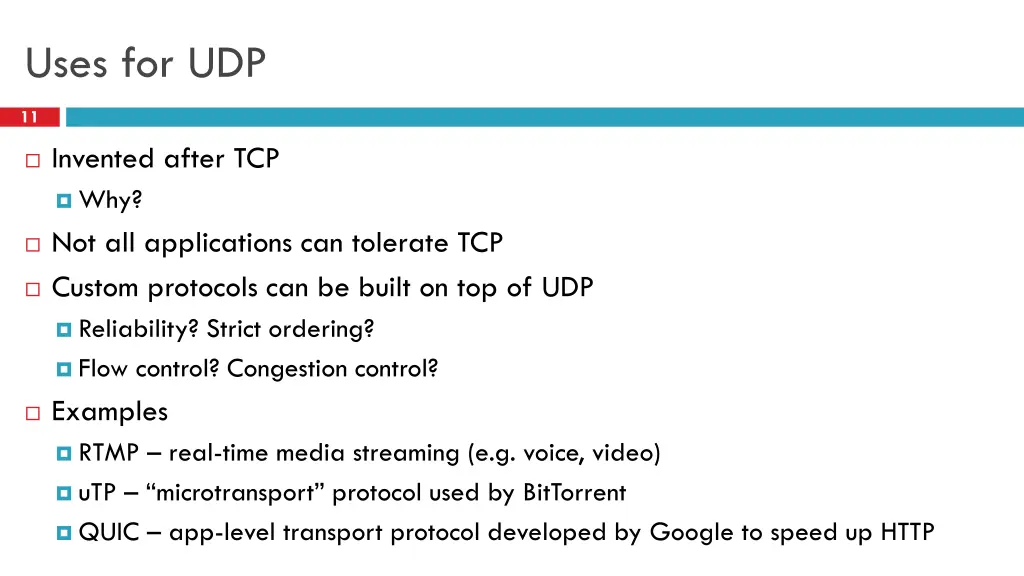 uses for udp