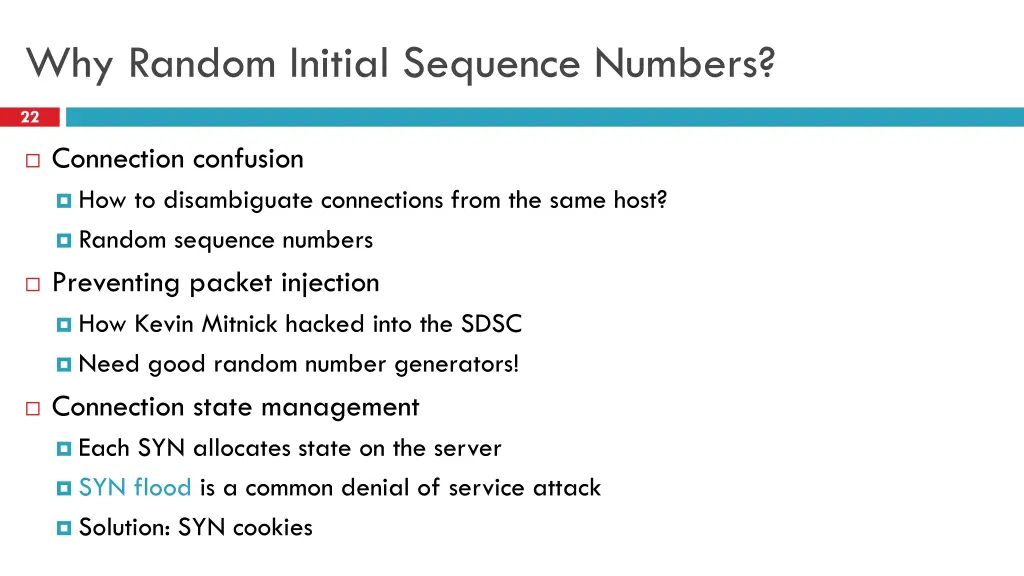 why random initial sequence numbers