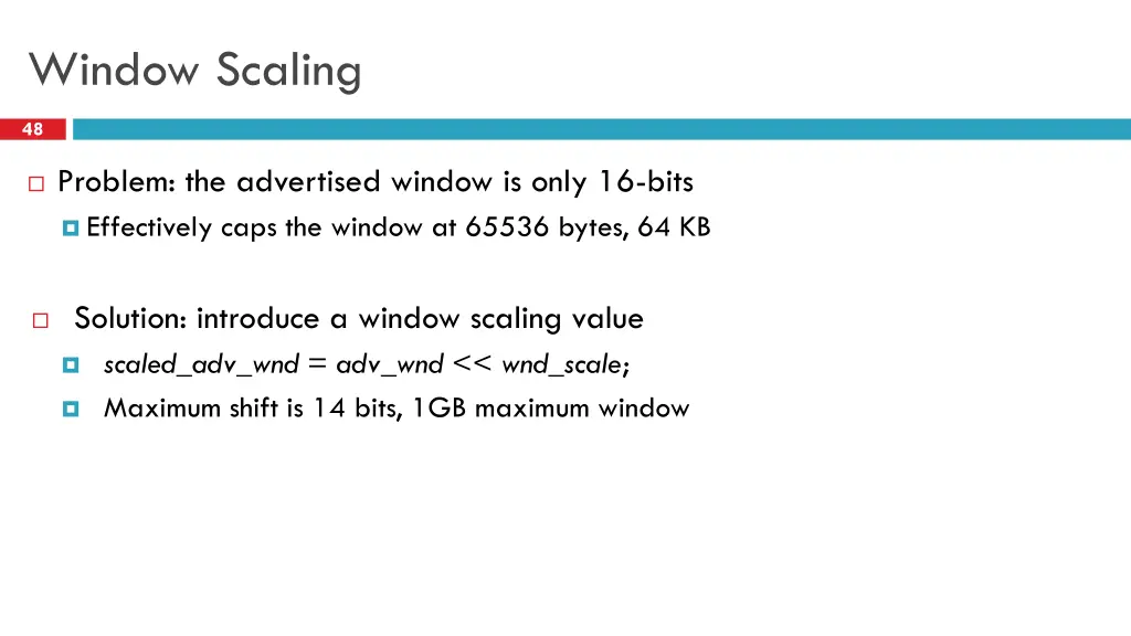 window scaling