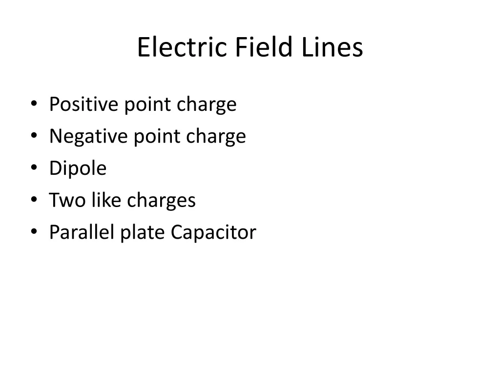 electric field lines