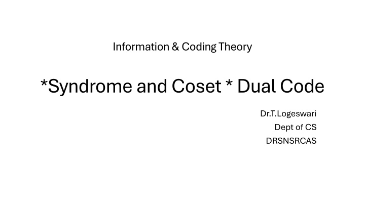 information coding theory