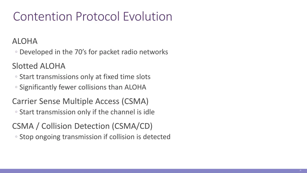 contention protocol evolution