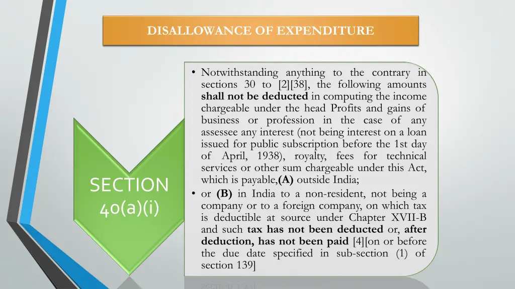 disallowance of expenditure