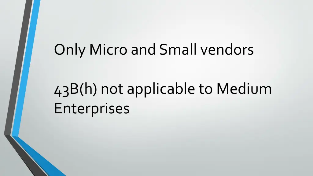 only micro and small vendors