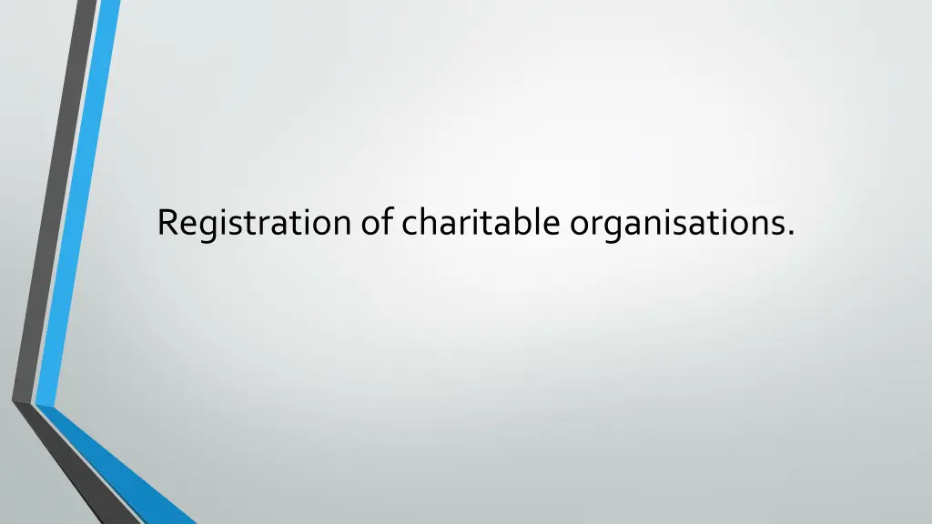 registration of charitable organisations