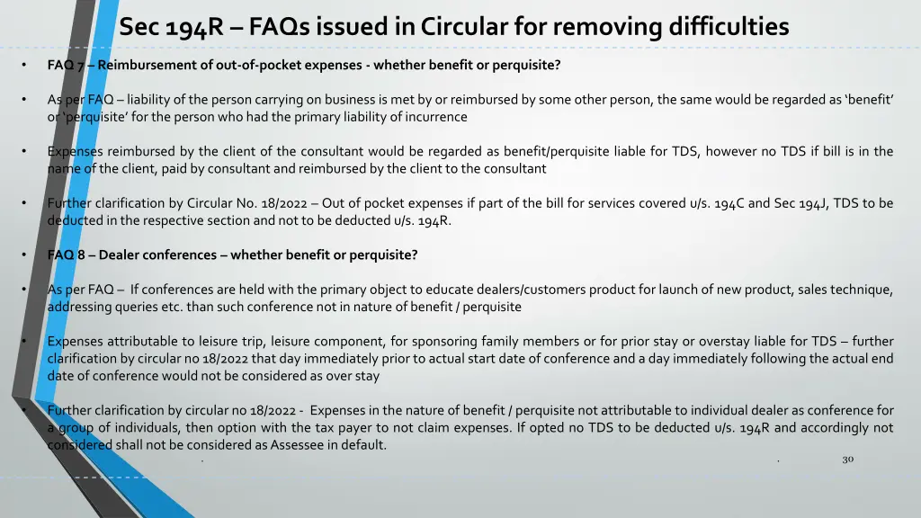 sec 194r faqs issued in circular for removing 5