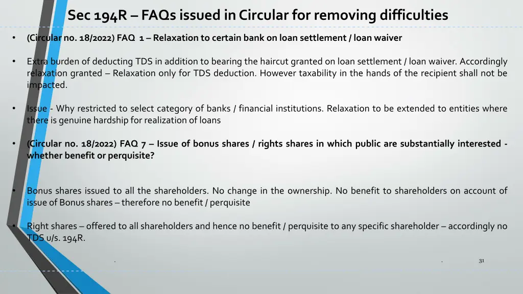 sec 194r faqs issued in circular for removing 6