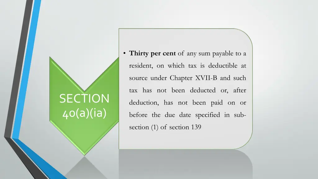 thirty per cent of any sum payable to a
