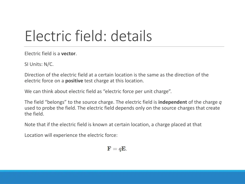 electric field details