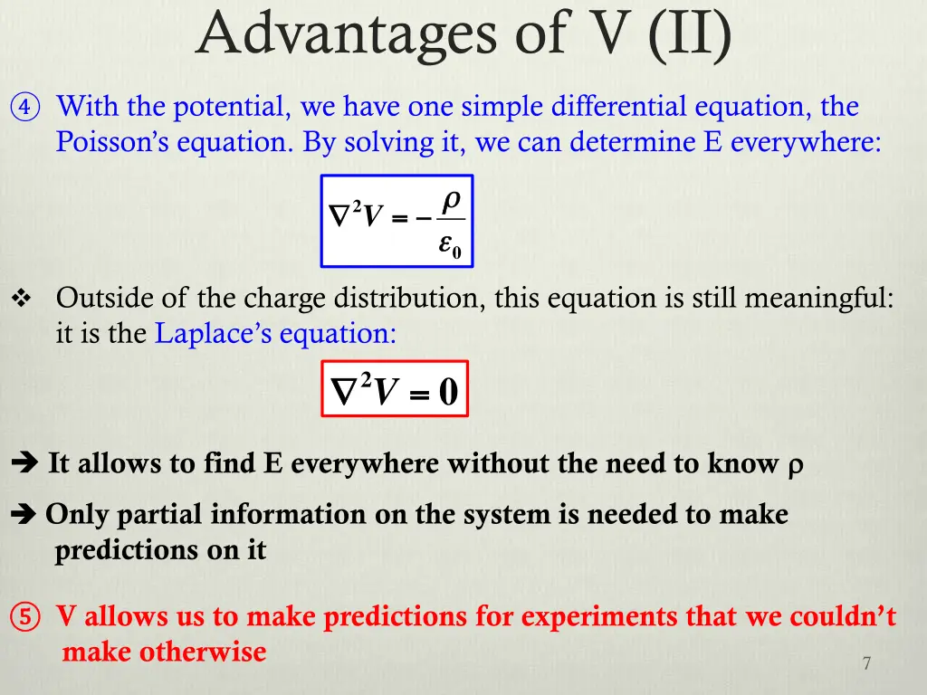 advantages of v ii