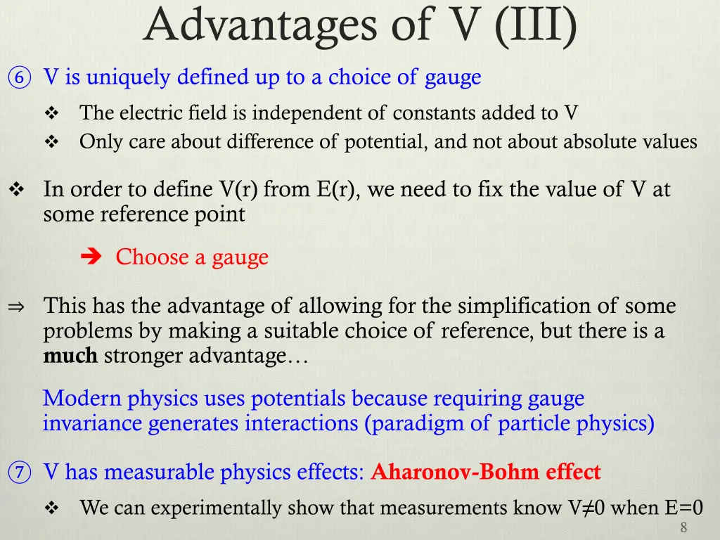 advantages of v iii