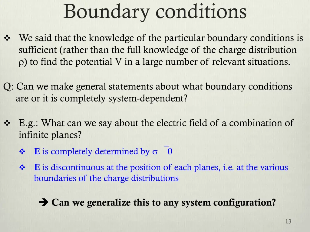 boundary conditions