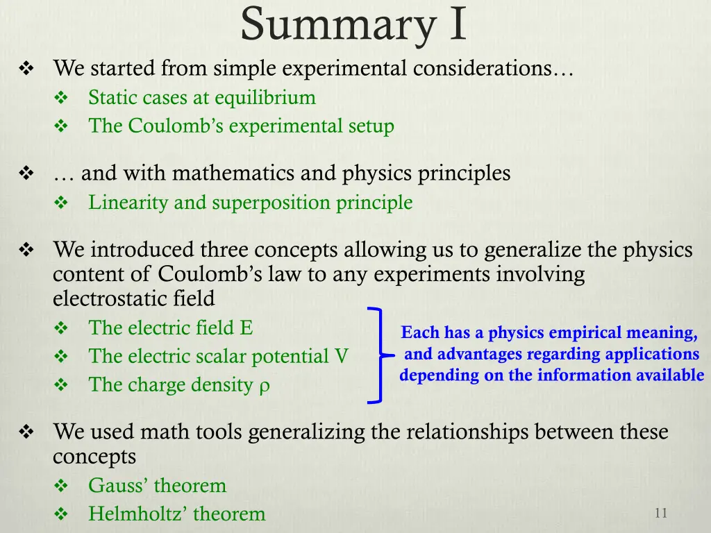 summary i