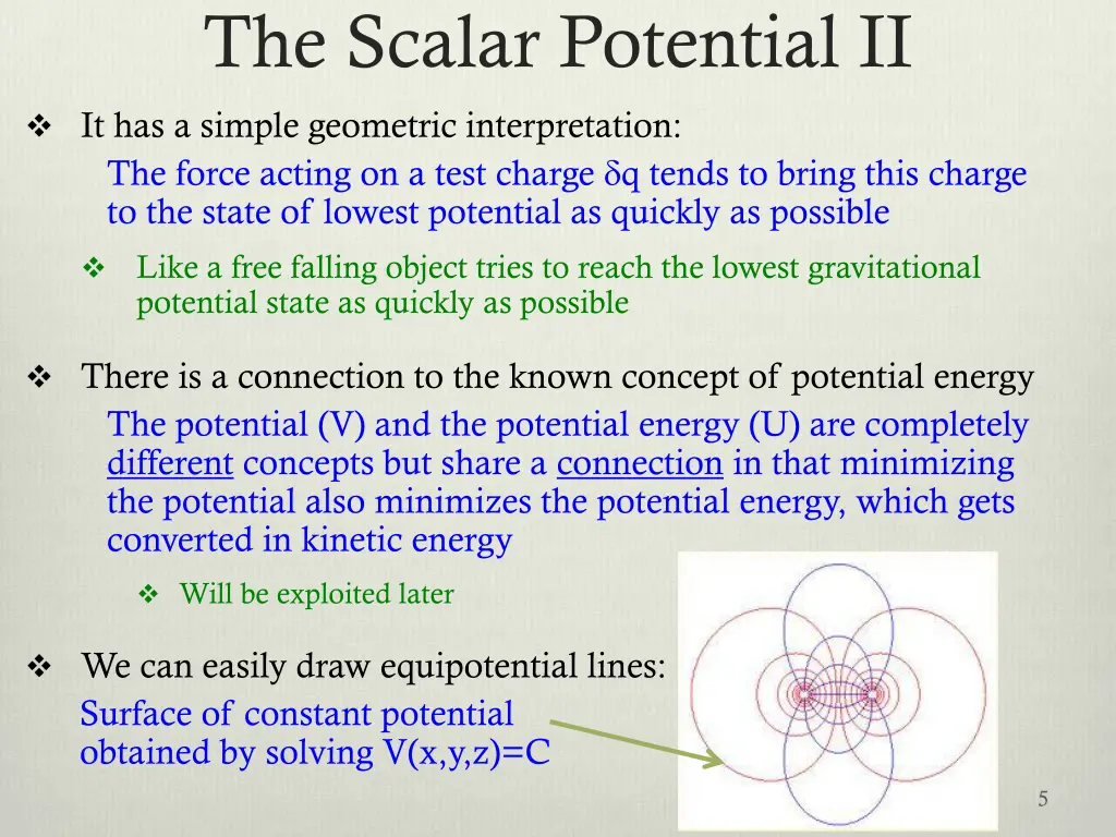the scalar potential ii