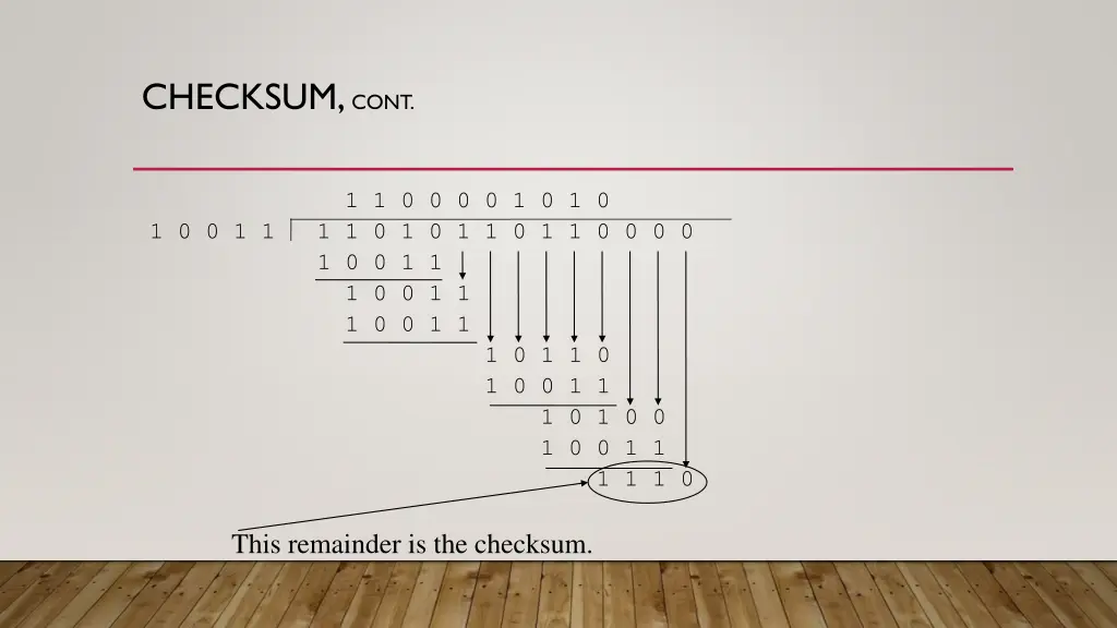 checksum cont 1