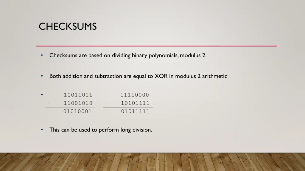 checksums