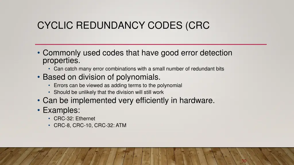 cyclic redundancy codes crc