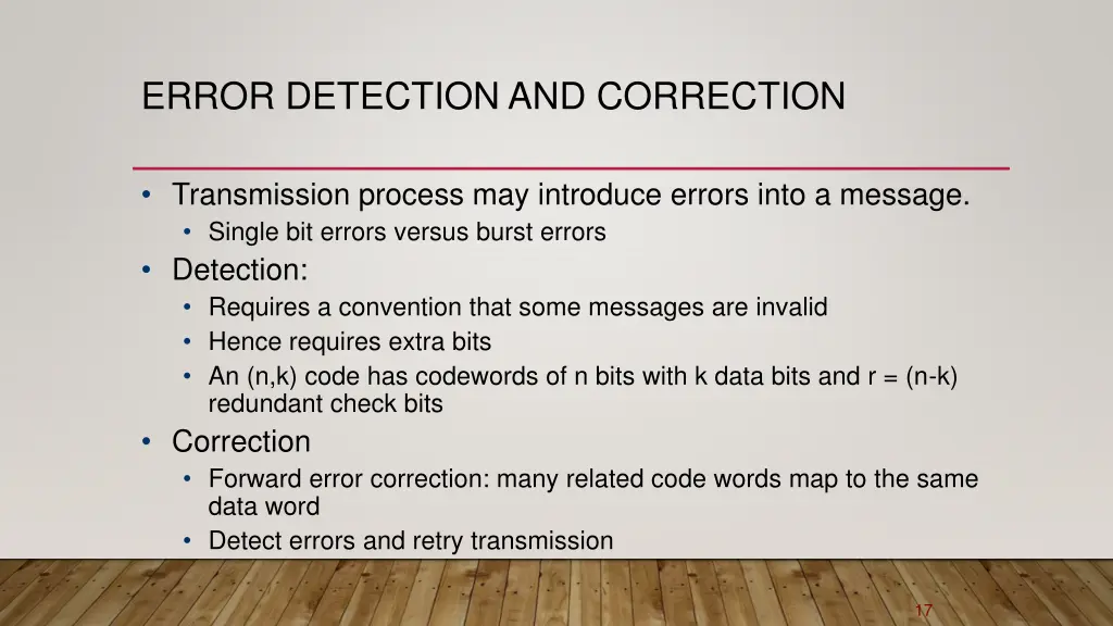 error detection and correction