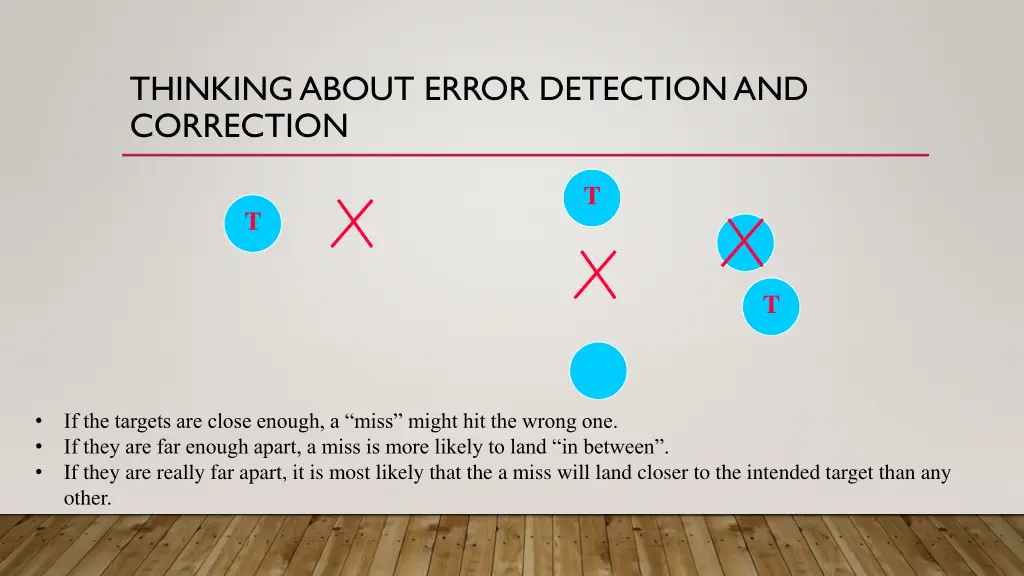 thinking about error detection and correction