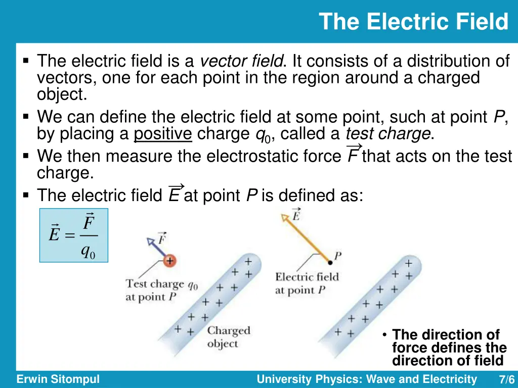 the electric field 1
