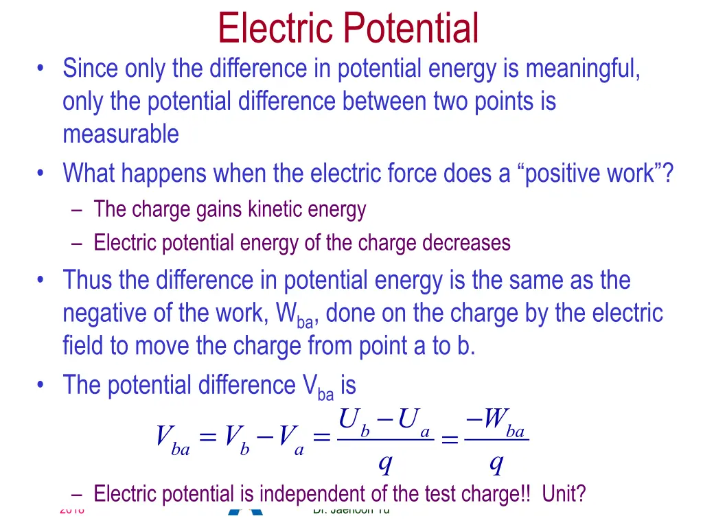 electric potential 1