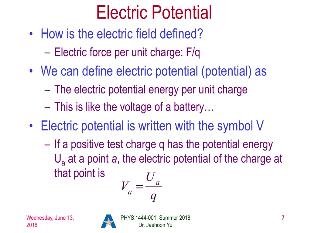 electric potential