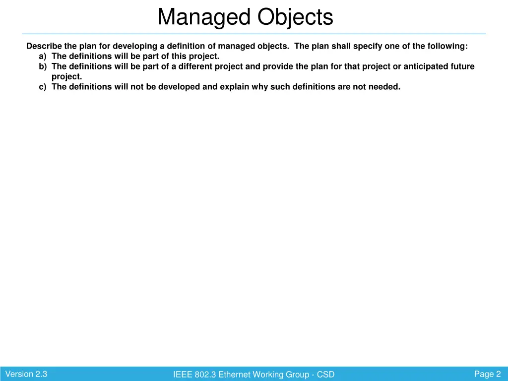 managed objects