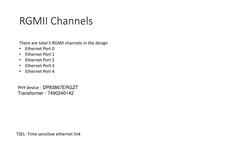 rgmii channels