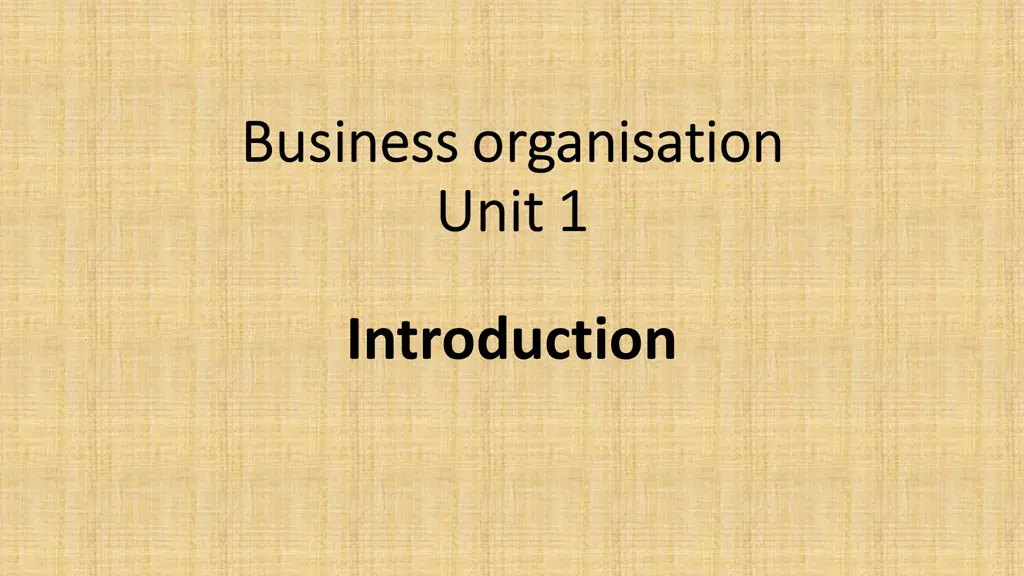 business organisation business organisation unit